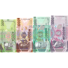 PNew (PN52b,48d,48Ab,49d) Guinea - 500,1000,2000,5000 Francs Year 2022